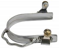 1420 Ladies size nickel plated bumper spurs. 3/4" band with a band and a 2" boot width.