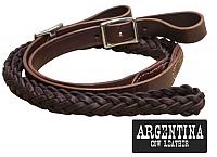 19098 7.5 ft Argentina cow leather contest reins.