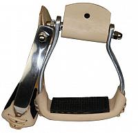 2212652L  lightweight angled aluminum stirrups with rubber grip tread