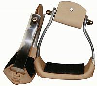 2212662L light weight angled aluminum stirrups with wide rubber grip tread