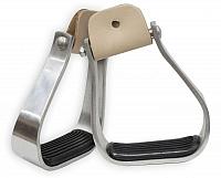 221367 Angled off set aluminum stirrups with removable rubber tread