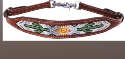 WS-13 beaded cactus wither strap