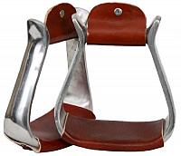 31250 aluminum western stirrups. Stirrups feature 2-3/4" neck and 2-3/4" leather tread
