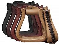 4743 leather covered western stirrups