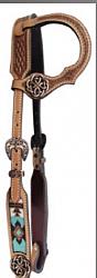 14067 turquoise beaded head stall