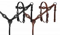 13590 Leather Pony Tack Set with silver conchos